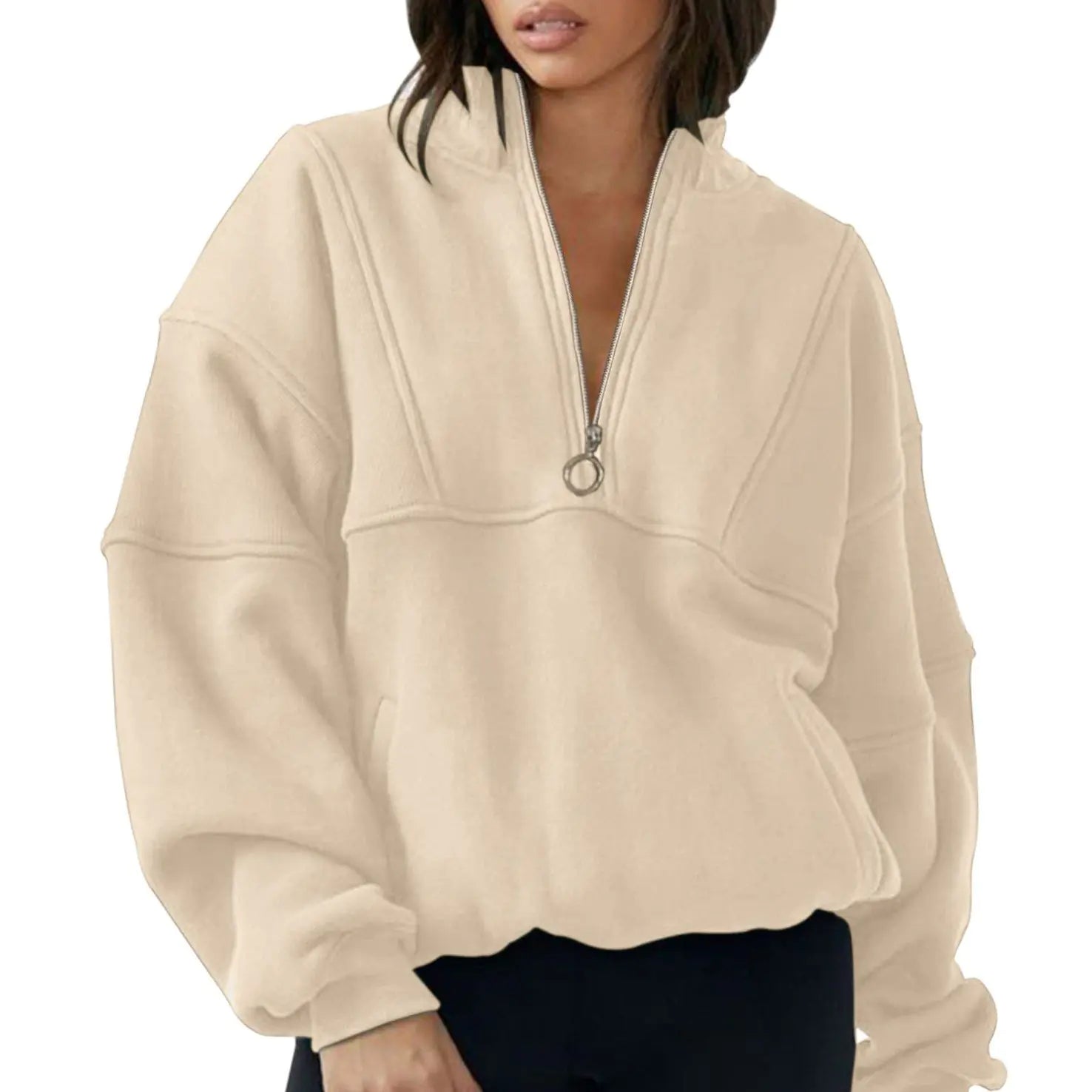 Half-Zip Sports Sweater for Women - Autumn & Winter