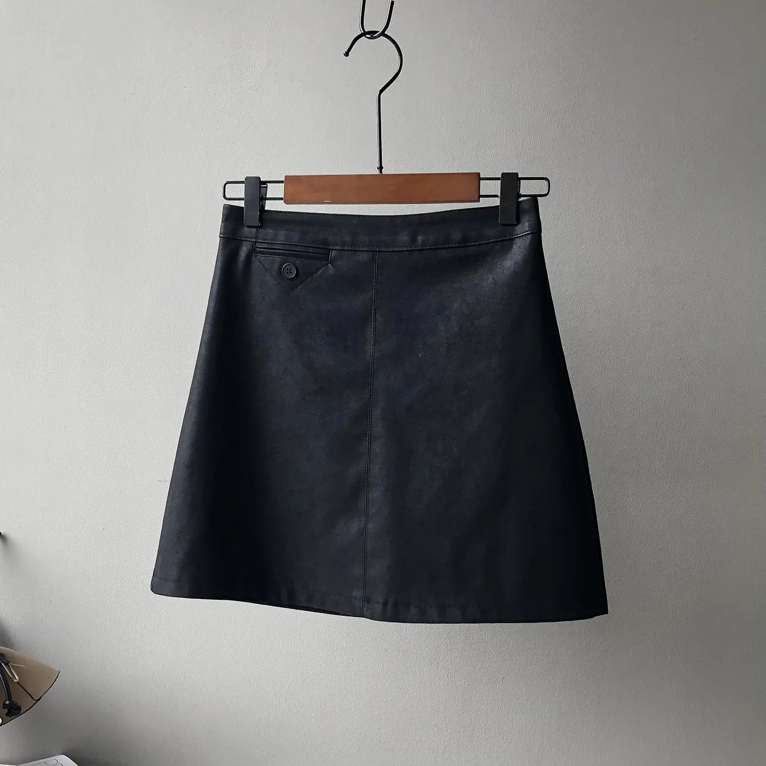 Frosted PU Leather Short Skirt for Women