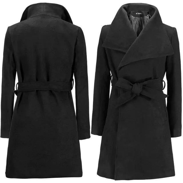 Fashionable Women's Woolen Coat for Winter