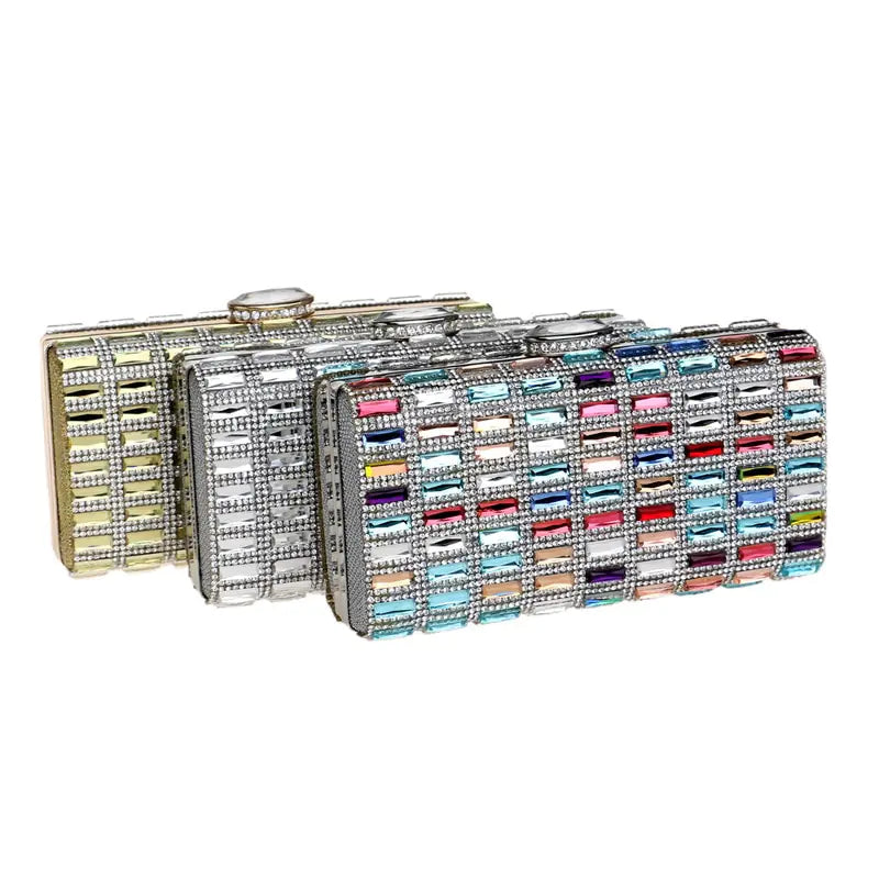 Acrylic Evening Clutch Bag with Chain Shoulder Strap