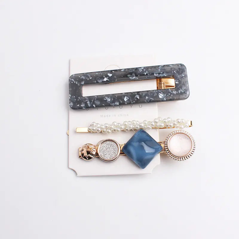 Sweet Vintage Pearl Hair Clip Set for Girls