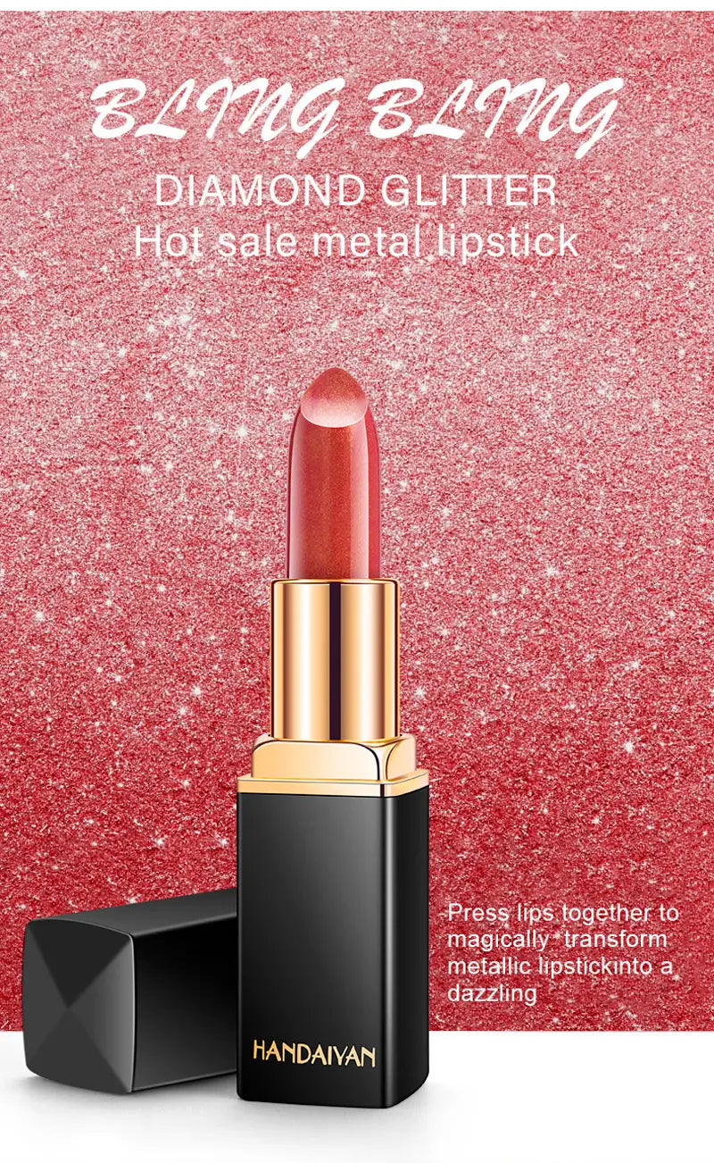Shimmering Color-Changing Metallic Lipstick