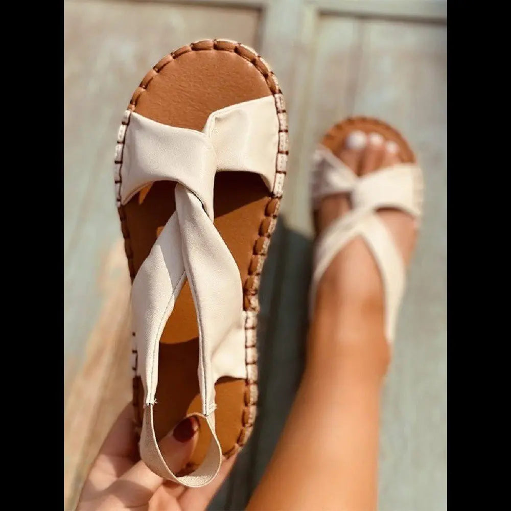 Leopard Print Casual Flat Sandals