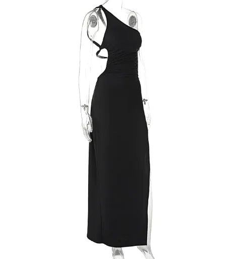 Backless Slit Maxi Street Fashion Dress