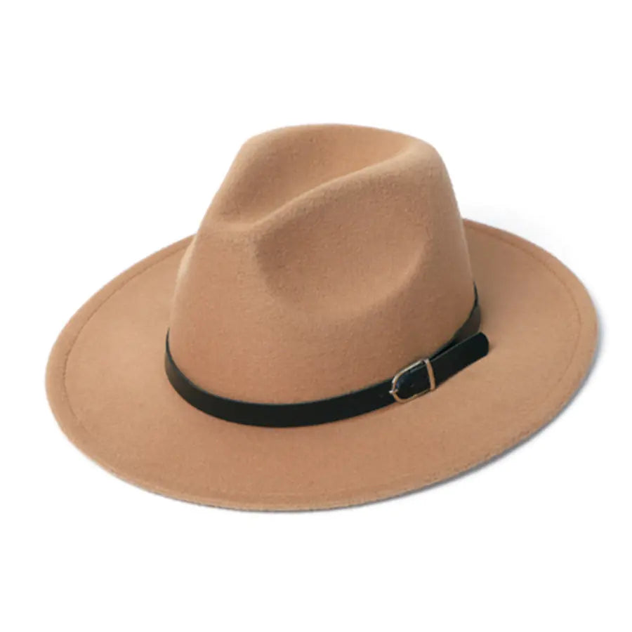 Women's Vintage Wool Felt Wide Brim Hat for Fall/Winter