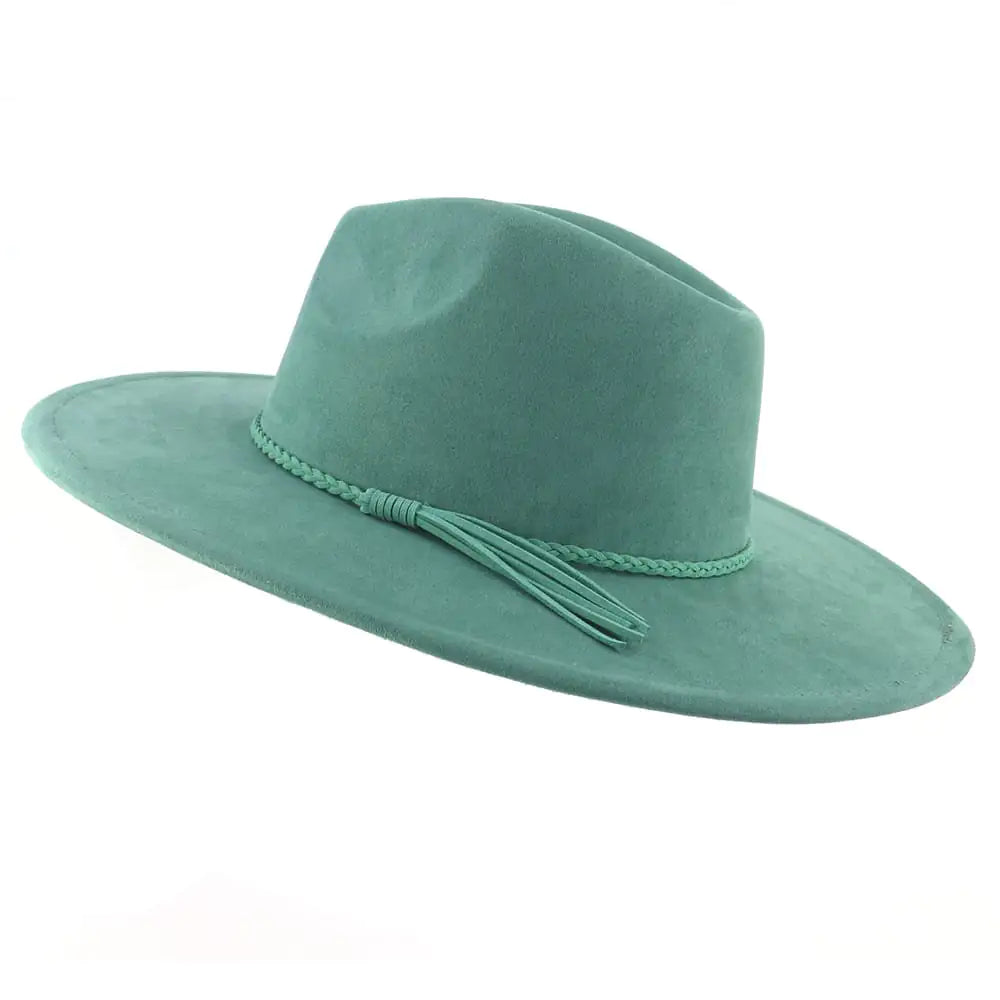 Jazz Women's Suede Peach Top Hat with 10cm Brim