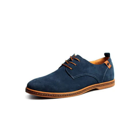Casual Lace-Up Suede Leather Shoes for Men