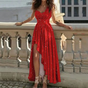 2023 Summer Women's Solid Color Asymmetrical Dress