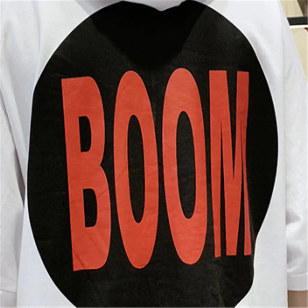 Graphic Letter Print Short Sleeve Hip-Hop T-Shirt