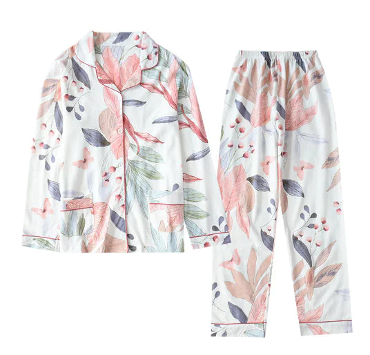 Women's Soft Cotton Three-Piece Pajama Set