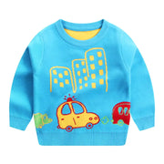 Children's Double-Layer Cotton Sweater for Fall/Winter