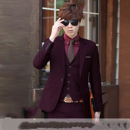 2018 Winter Slim Fit Men's Suit Set for Weddings