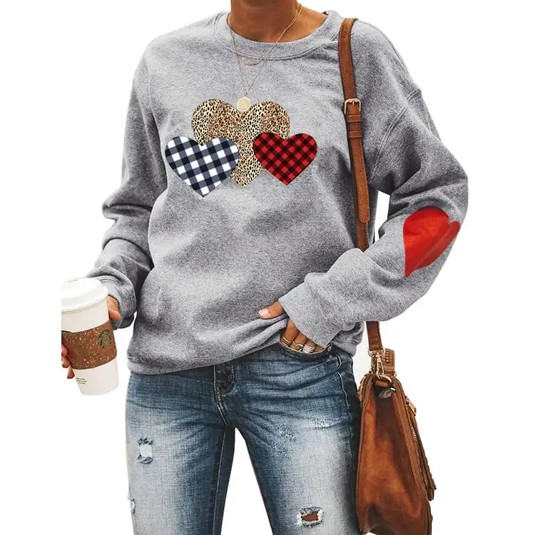 Leopard Print Round Neck Long Sleeve Top