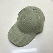 Unisex Corduroy Striped Duck Tongue Hat