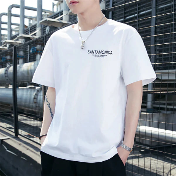 Graphic Letter Print Short Sleeve Hip-Hop T-Shirt
