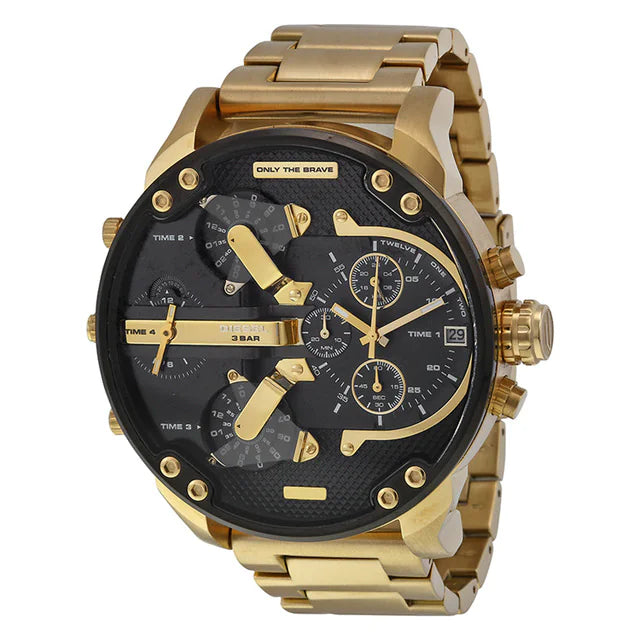 DZ Men's Quartz Steel Band Watch with Large Dial