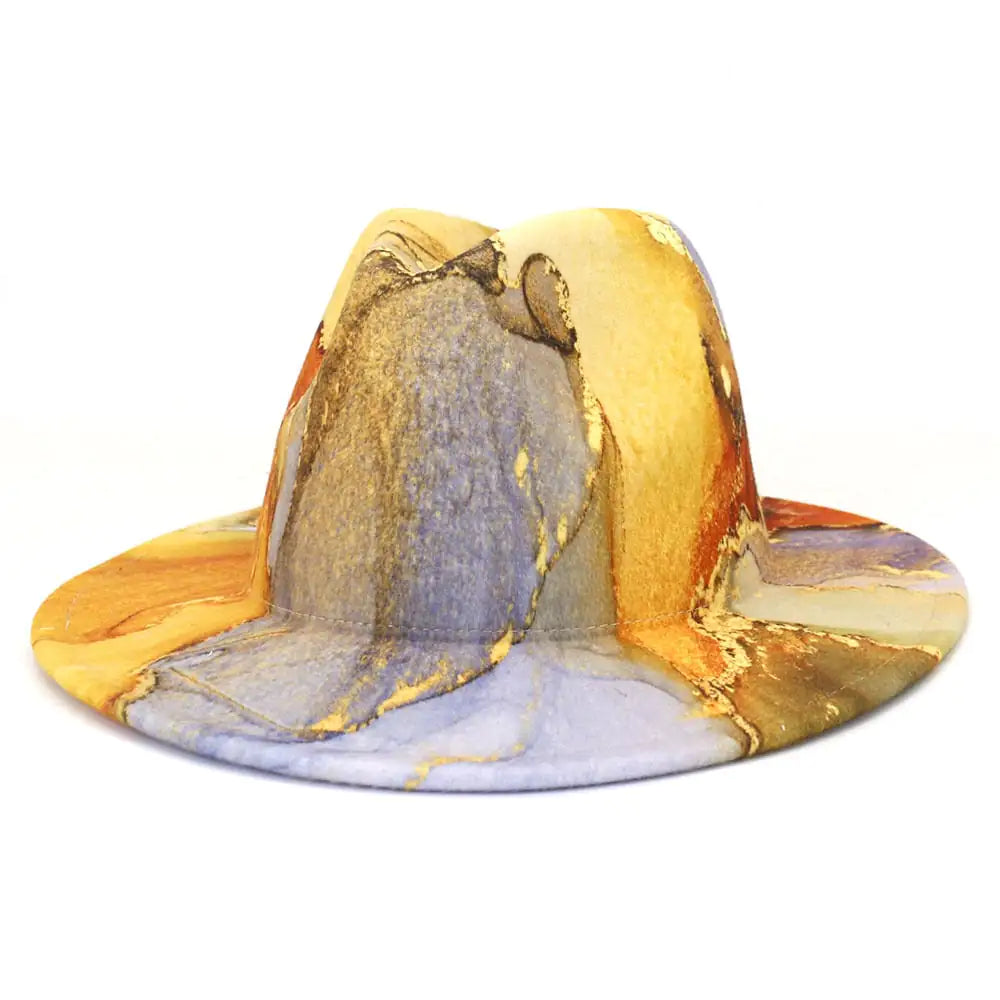 Digital Printing Woolen Big Jazz Top Hat