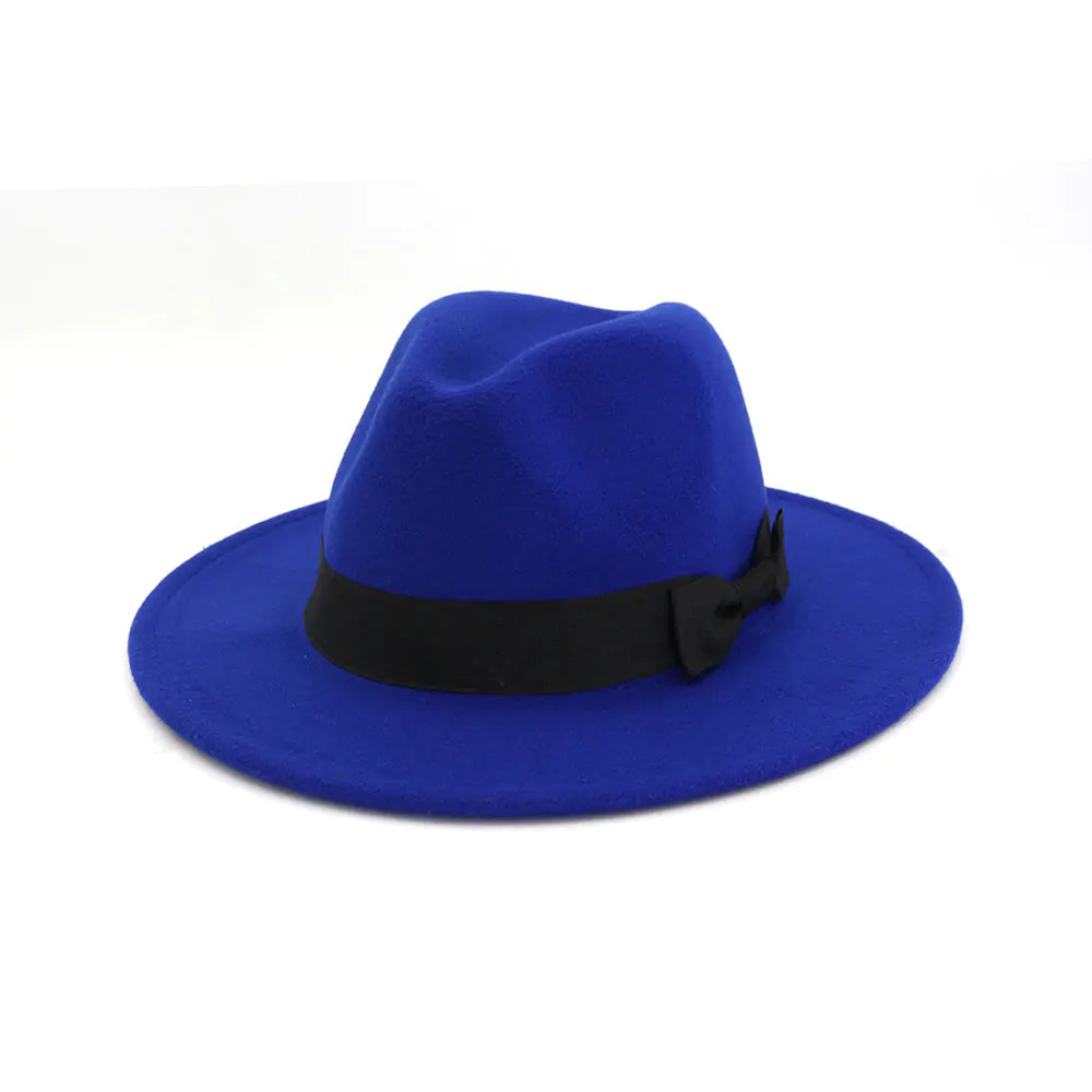 Vintage Wool Jazz Hat for Women - Wide Brim Style