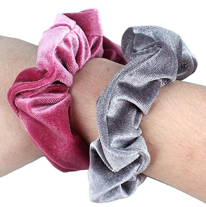 40 Color Gold Velvet Hair Ties Luxurious Elegance