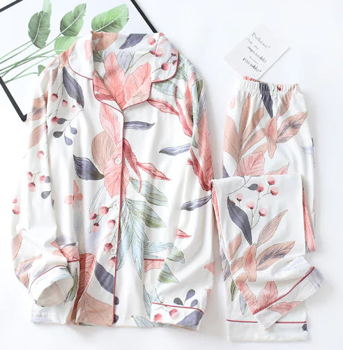 Women's Soft Cotton Three-Piece Pajama Set