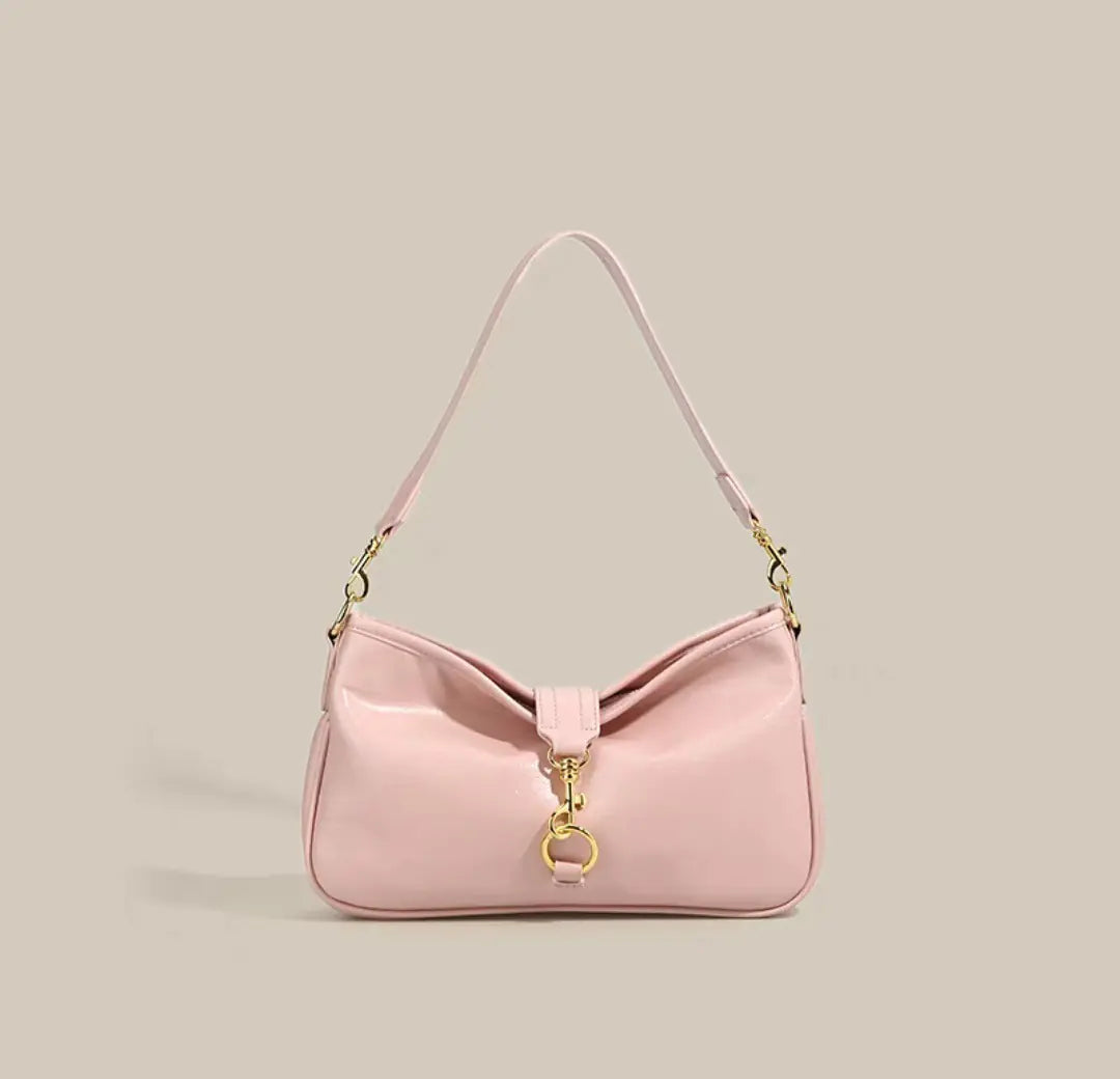 All-match Solid Color Commuter Underarm Crossbody Bag