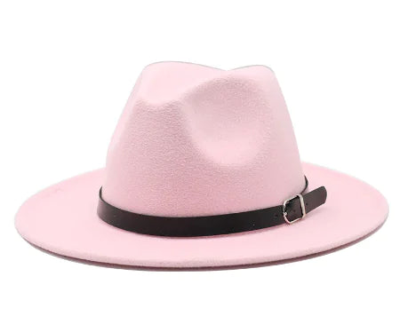 Women's Vintage Wool Felt Wide Brim Hat for Fall/Winter