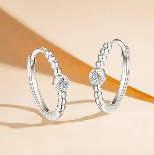 925 Sterling Silver Spring Buckle Earrings Fruit Elegance