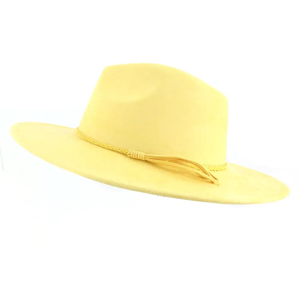 Jazz Women's Suede Peach Top Hat with 10cm Brim