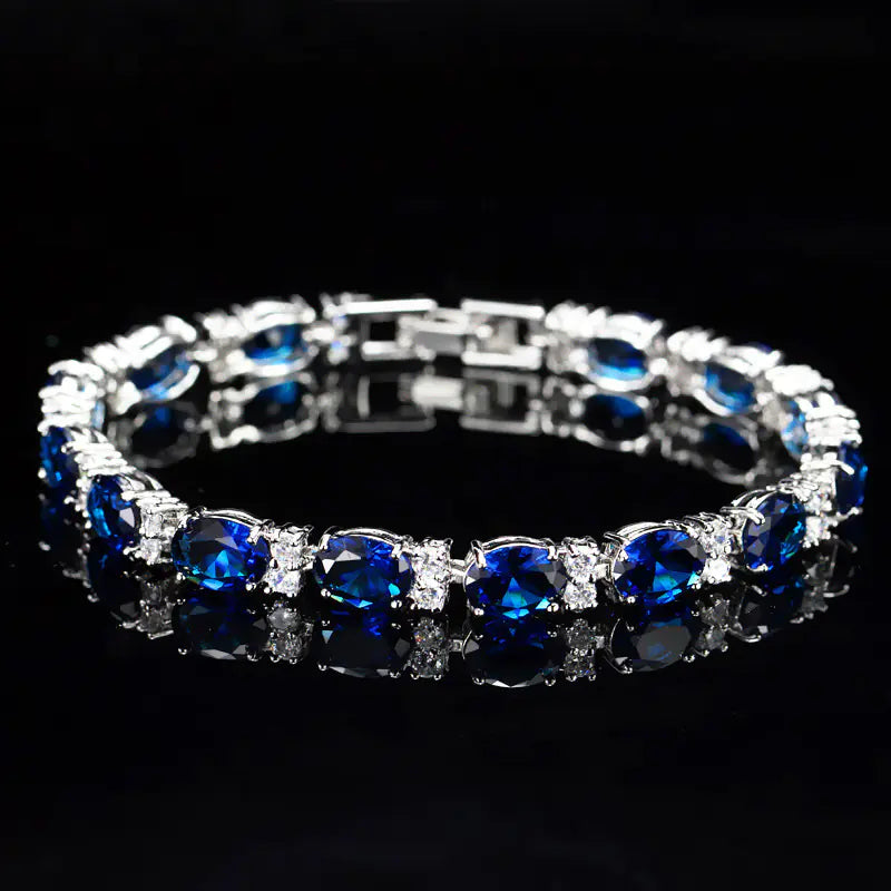 Popular Oval Zirconia Bracelet for Men and Women