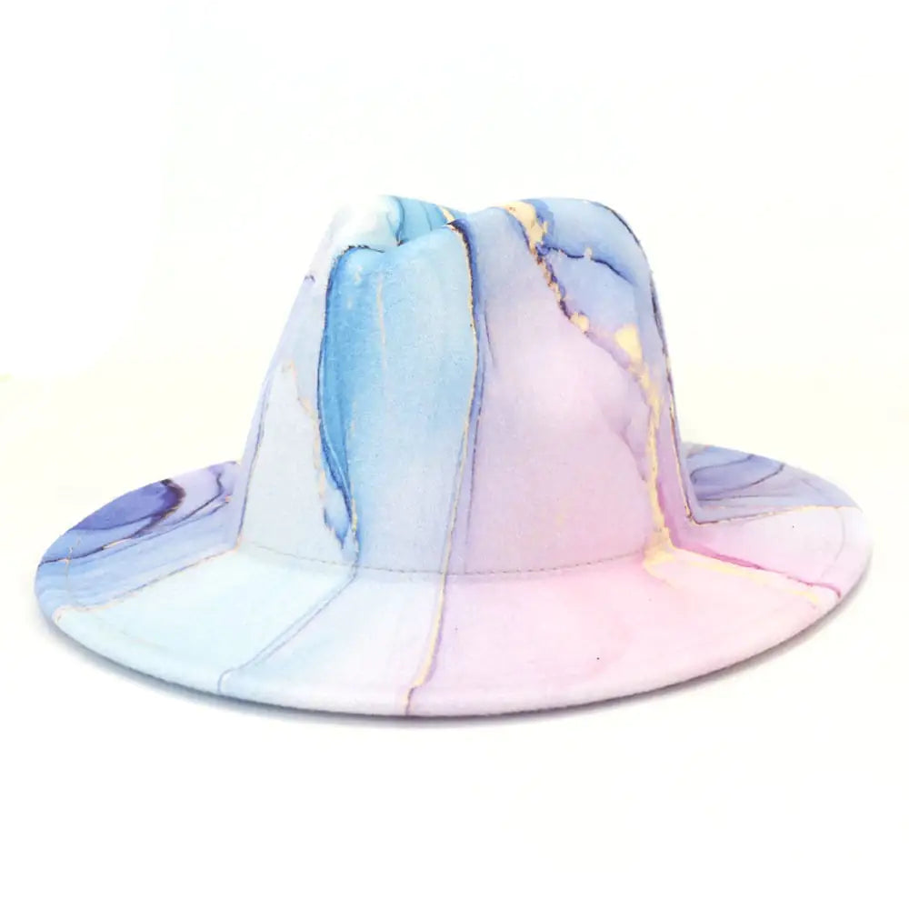 Digital Printing Woolen Big Jazz Top Hat
