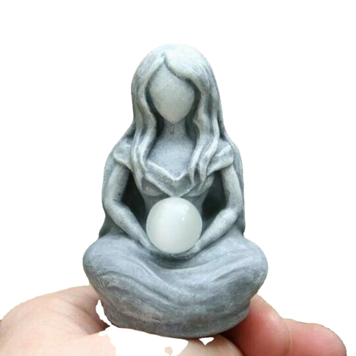 8CM Moon Goddess Resin Statue for Home Decor Figurine