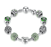 Trendy Beaded Bracelets with Pink Rhinestones (Wholesale)