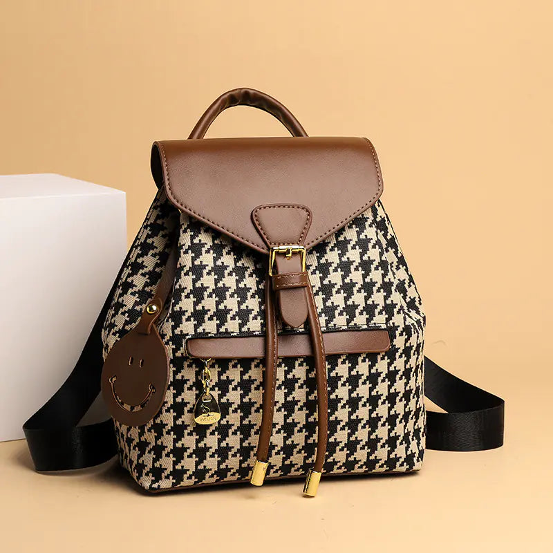 Pattern Cylindrical Travel Backpack