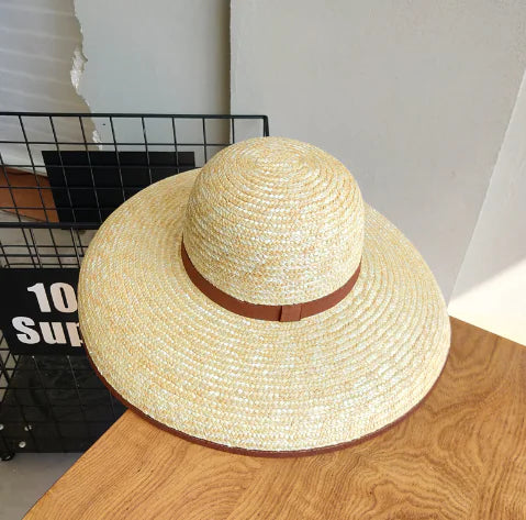 Women's French Hepburn Straw Hat for Sun Protection