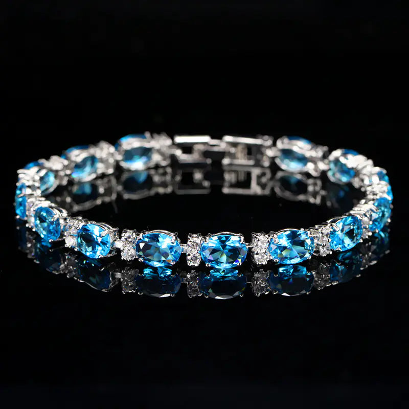 Popular Oval Zirconia Bracelet for Men and Women