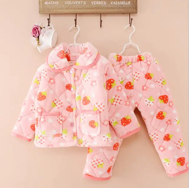 Flannel Jacquard Bear Pajamas