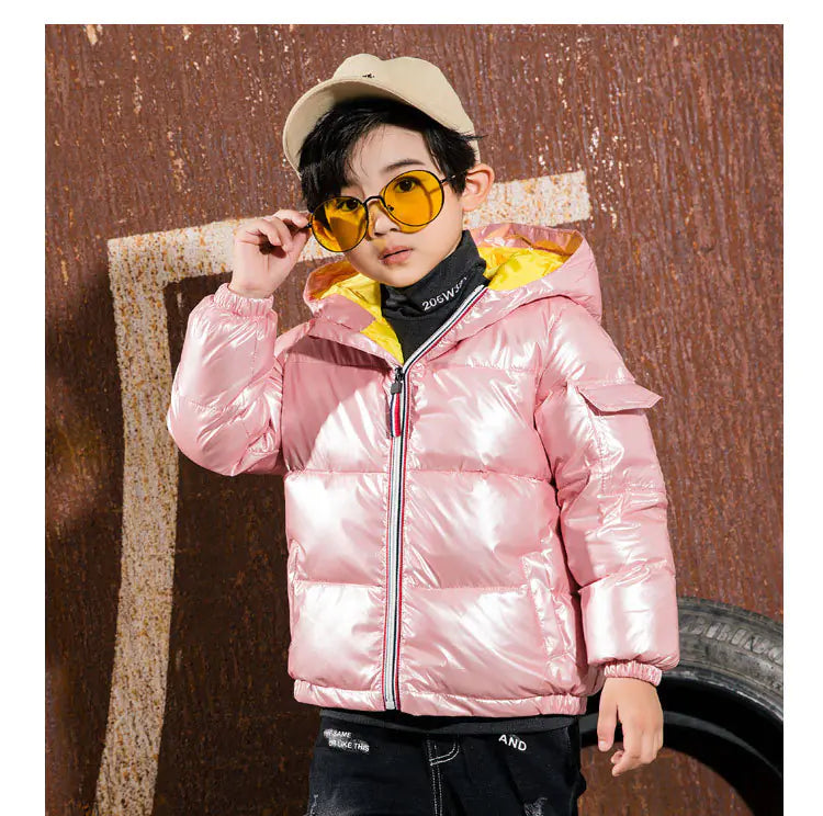 Shiny Down Jacket for Kids - Winter Outerwear