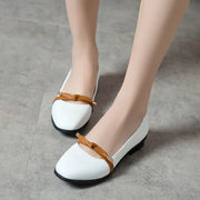 Girls' Leather High Heel Shoes - Stylish School Footwear