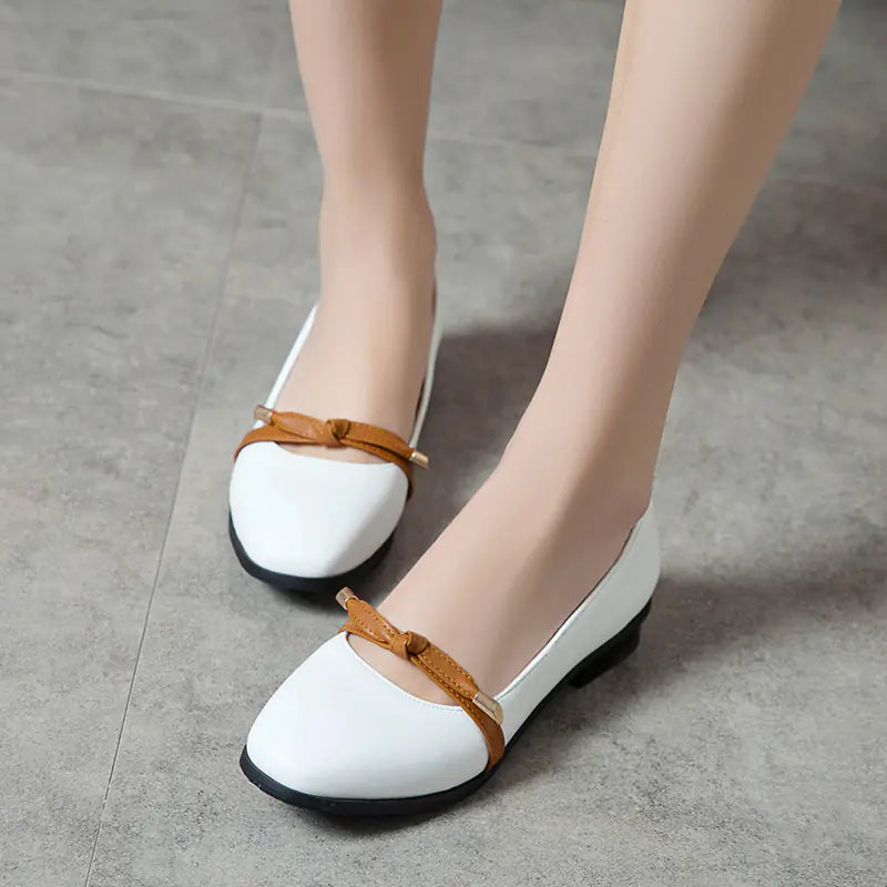 Girls' Leather High Heel Shoes - Stylish School Footwear