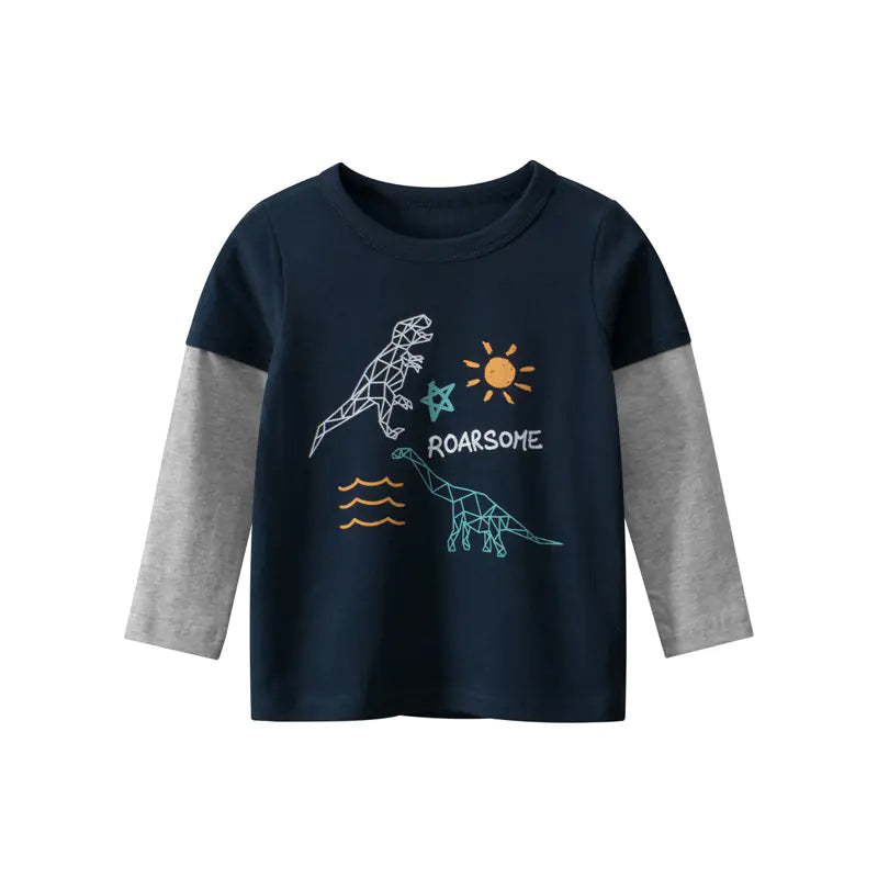 Korean-Style Boys Long-Sleeved T-Shirt