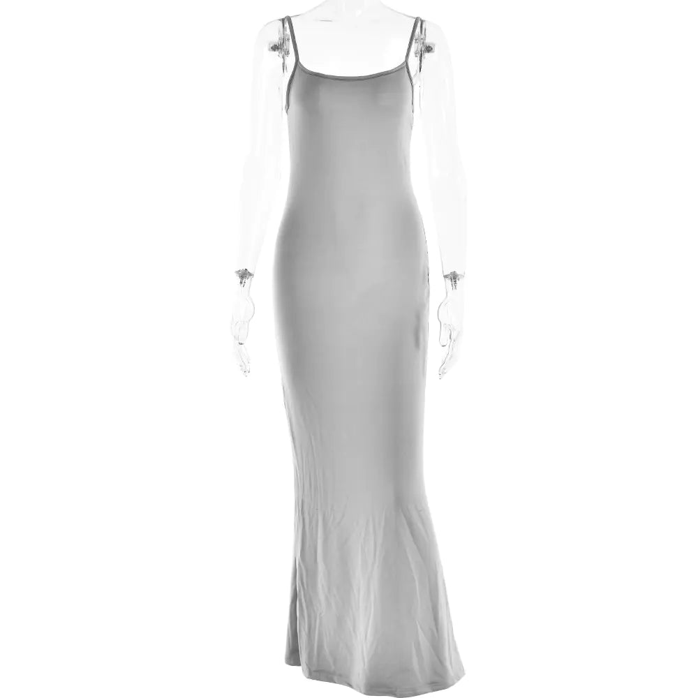 Slim-fitting Patchwork Camisole Dress for Women
