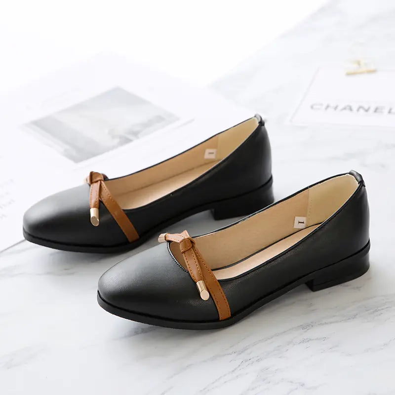 Girls' Leather High Heel Shoes - Stylish School Footwear