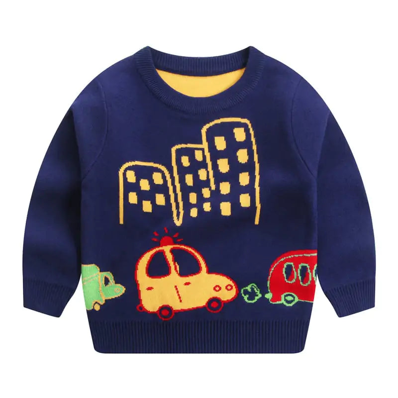 Children's Double-Layer Cotton Sweater for Fall/Winter