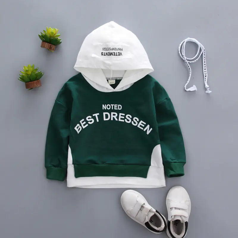 Color-blocking Letter Printed Casual Sweater