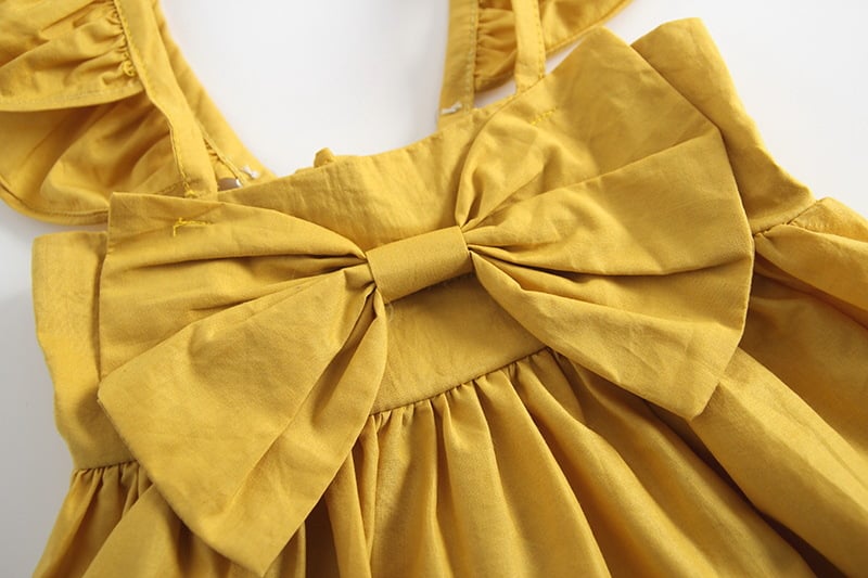 Fly Sleeve Bow Dress