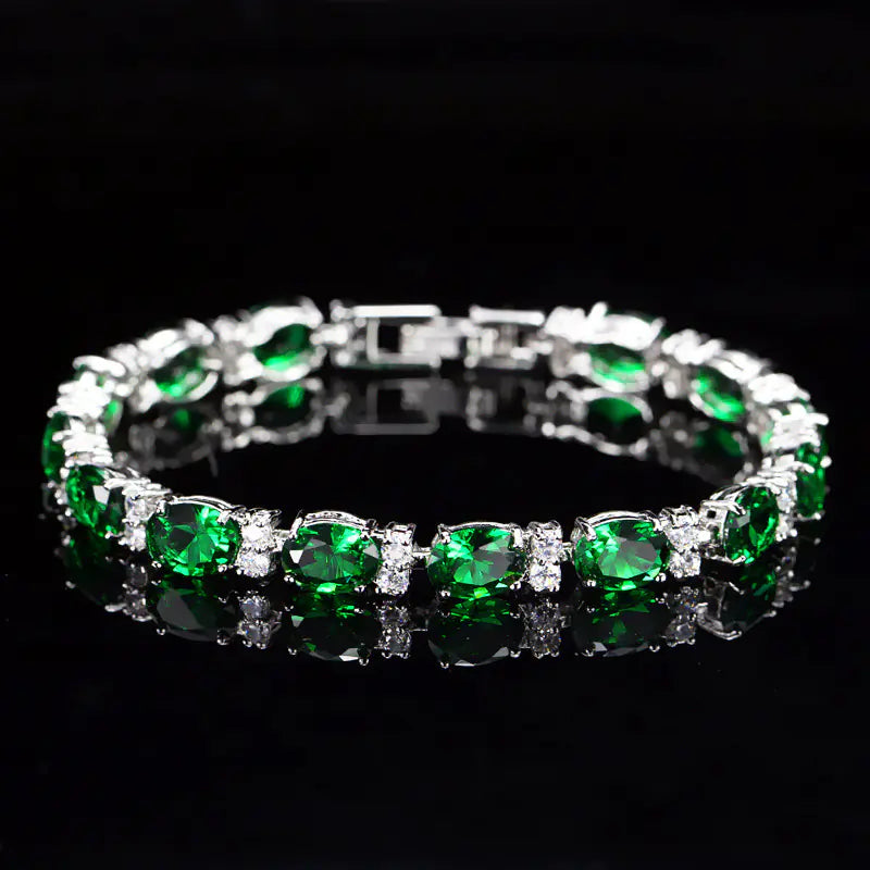 Popular Oval Zirconia Bracelet for Men and Women