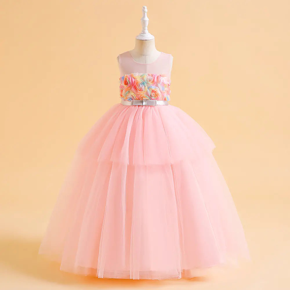 Children's Fashion Casual Solid Color Dress