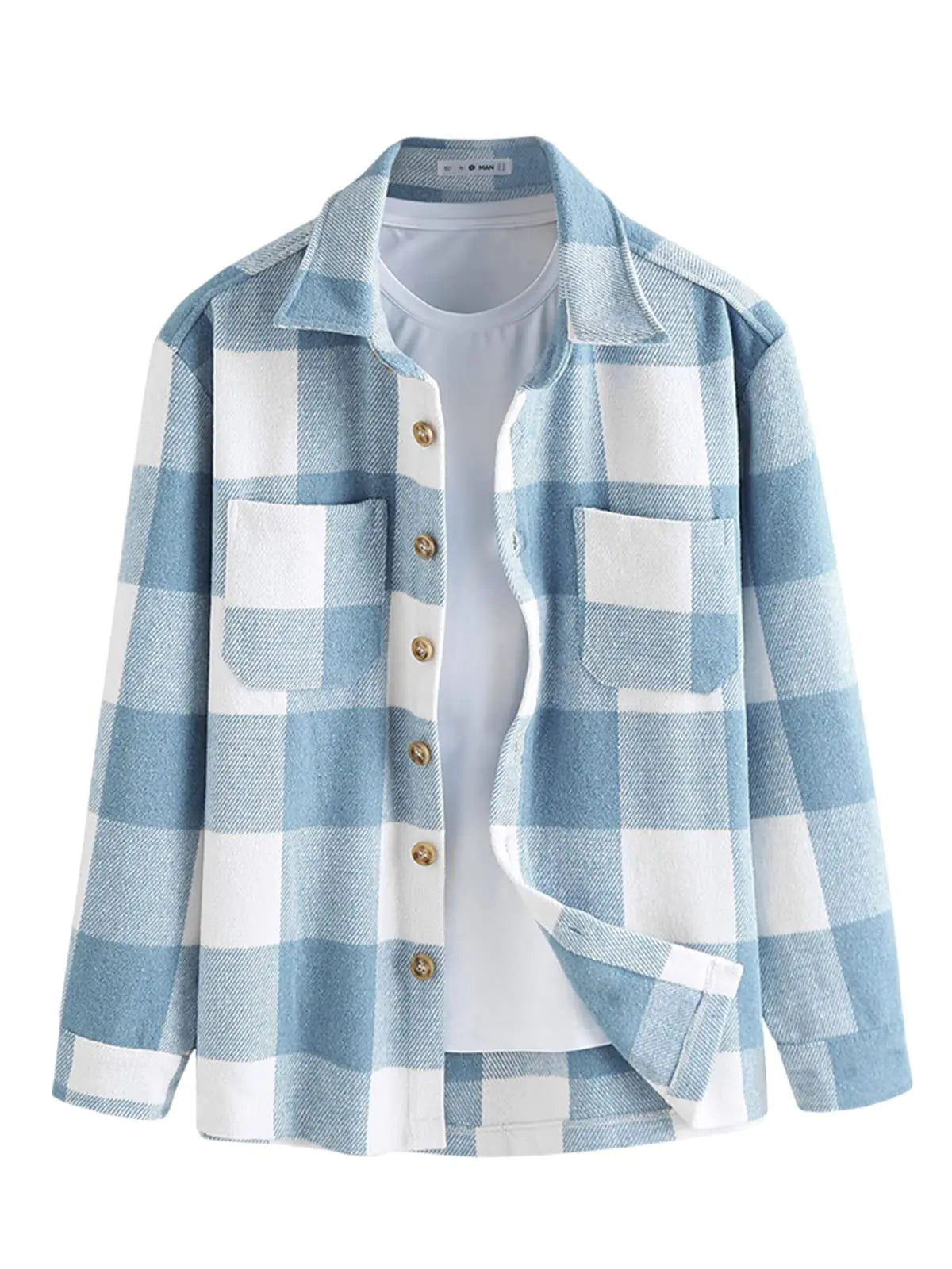 ZAFUL Men's Flannel Button-Down Shirt