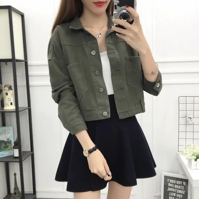 New White Denim Jacket for Women - Casual Spring Style