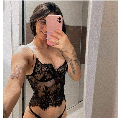 Women's Lace See-through Sexy Suspenders Casual Tank Top